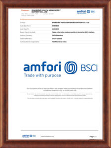 BSCI Certificate
