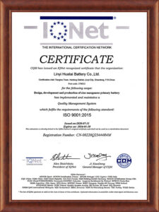 Environmental IQNET ISO9001 2020