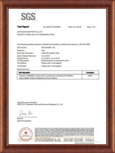 SGS LR6 2019 Certificate